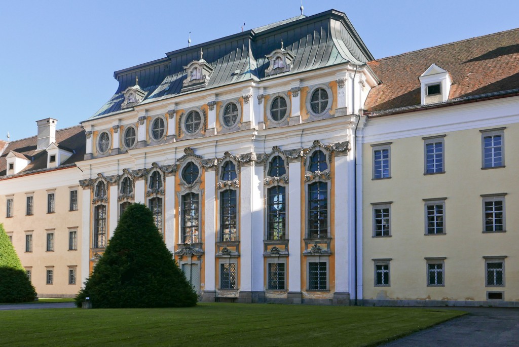 Stunning Baroque facade of the Marmorsaal in St. Florian.